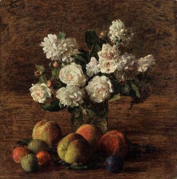 亨利 方丹 拉圖爾 Still Life Roses and Fruit